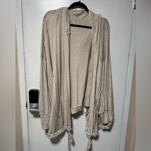 Tan Hooded Cardigan